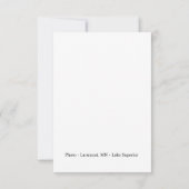 写真Larsmont Minnesota Lake Superior サンキューカード (裏面)