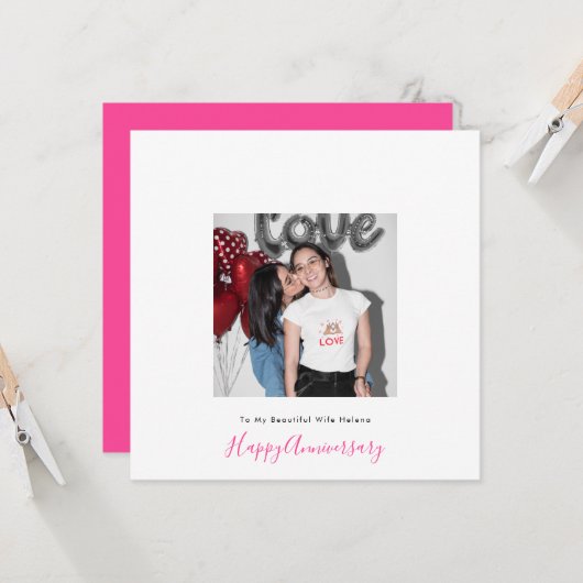 写真LGBTレズビアン愛妻記念日 カード (正面/裏面インサイチュ)