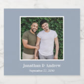 写真LGBTQ結婚の スパークリングワインラベル (シングルラベル)