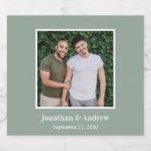 写真LGBTQ結婚の スパークリングワインラベル (シングルラベル)