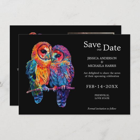 🌈写真LGBTQ Eternal Unity結婚's セーブザデート (正面/裏面)