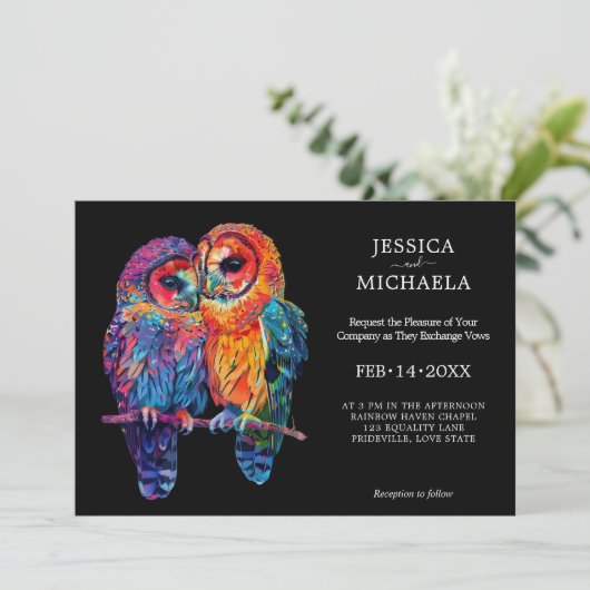 🌈写真LGBTQ Eternal Unity結婚's 招待状 (スタンド正面)