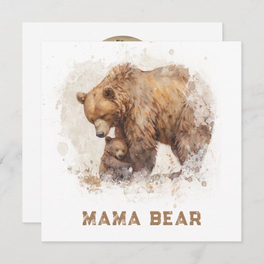 *~*写真MAMA BEAR Ap72フラットマザーズデイカード シーズンカード (正面/裏面)