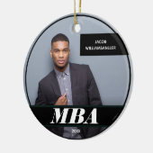 写真MBA学位名ブラック卒業 セラミックオーナメント (左)