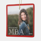 写真MBA学位名Red Graduation セラミックオーナメント (左)