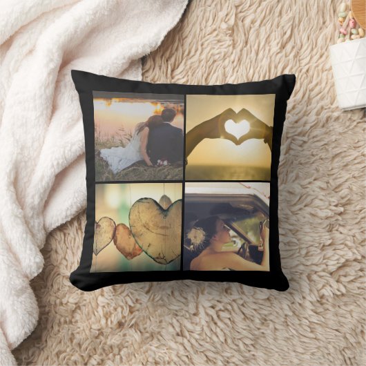 写真monogramedコラージュ クッション (ブランケット)