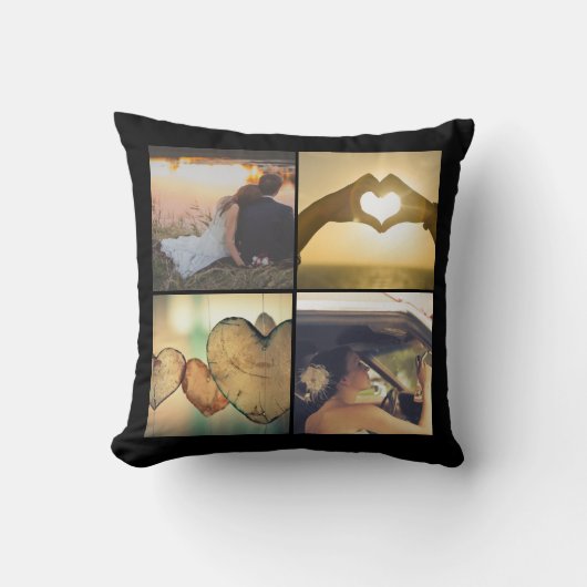 写真monogramedコラージュ クッション (正面)