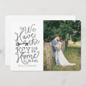 写真Mr&Mrs新しい家に新しい鍵がある 案内状 (正面/裏面)