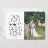 写真Mr&Mrs新しい家に新しい鍵がある 案内状 (正面)