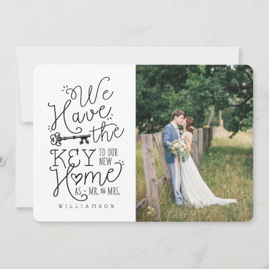 写真Mr&Mrs新しい家に新しい鍵がある 案内状 (正面)