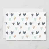 写真Oh赤ちゃんシャワーブルーボーホレインボー 招待状 (裏面)