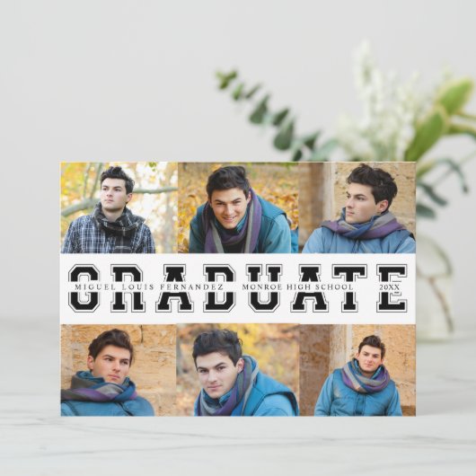 写真Oppの伝統的な卒業の発表 案内状 (スタンド正面)