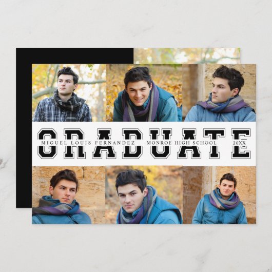 写真Oppの伝統的な卒業の発表 案内状 (正面/裏面)