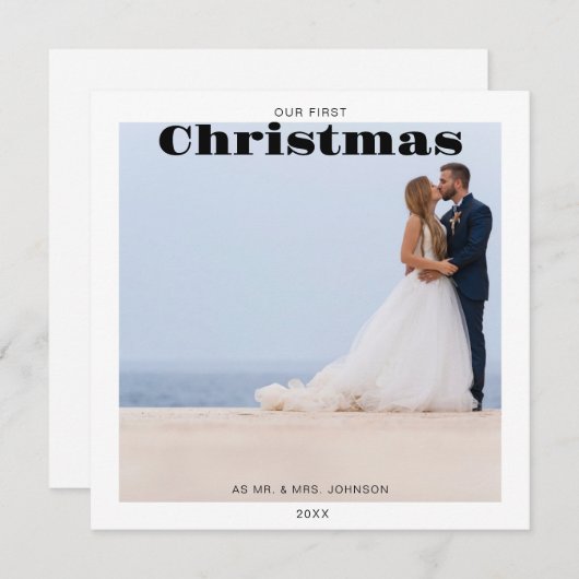写真Our初めてのクリスマスホリデーカード シーズンカード (正面/裏面)