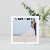 写真Our初めてのクリスマスホリデーカード シーズンカード (スタンド正面)