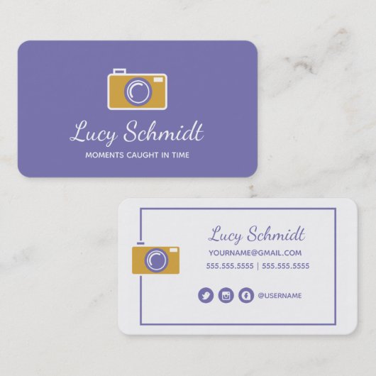 写真Paparazziフォトグラファーの名刺 名刺 (正面/裏面)