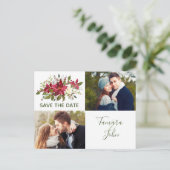 写真Poinsettiaクリスマスの緑の日を保存 案内ポストカード (スタンド正面)