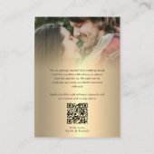 写真QRのWebサイト結婚金ゴールドの保存 エンクロージャーカード (裏面)