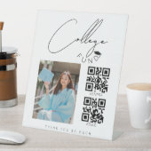 写真qrコーカスタムド大学の卒業基金署名 台座サイン (インサイチュ)