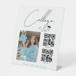 写真qrコーカスタムド大学の卒業基金署名 台座サイン