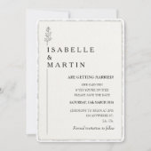 写真QRコードのデッキエッジの日付を保結婚存 招待状 (正面)