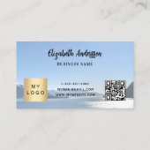 写真qrコードのビジネスロゴ ロイヤリティカード (裏面)