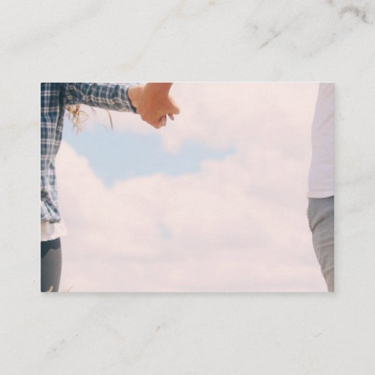 写真QRコードの結婚WebサイトRSVP詳細 エンクロージャーカード (裏面)