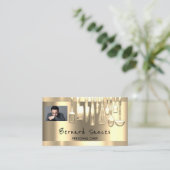 写真QRコードを使用して料理ブランドを向上 名刺 (スタンド正面)