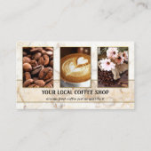 写真QRコードコーヒーショップの名刺 名刺 (正面)