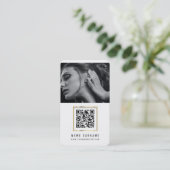 写真qrコードスキャン可能なバモダンーコースタイリッシュド 名刺 (スタンド正面)