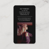 写真qrコードスキャン可能なバーコードモダンブルーバス 名刺 (裏面)