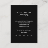 写真QRコードスクリプトカスタムのソーシャルメディアアイコン 名刺 (裏面)