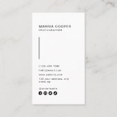 写真QRコードソーシャルメディア写真 名刺 (裏面)