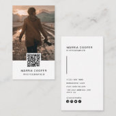 写真QRコードソーシャルメディア写真 名刺 (正面/裏面)