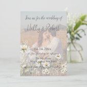 写真QRコードデイジー結婚の 招待状 (スタンド正面)