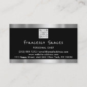 写真QRコードパーソナルシェフ料理店 名刺 (裏面)