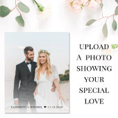 写真QRコードピンクの結婚式招待状