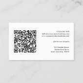 写真QRコードフォトグラファー名刺 名刺 (裏面)