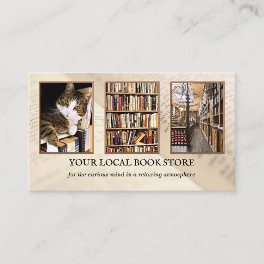 写真QRコードブック小売店舗 名刺 (正面)