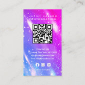 写真Qrコードホログラフィック 名刺 (裏面)