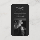 写真QRコードモダンスキャン可能バーコードネットワーク 名刺 (裏面)