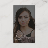 写真QRコードモダンプロフェッショナル女優 名刺 (正面)