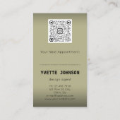 写真Qrコードロゴプロフェッショナルコンサルティンググリーン 名刺 (裏面)