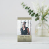 写真Qrコードロゴプロフェッショナルコンサルティンググリーン 名刺 (スタンド正面)