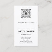 写真Qrコードロゴプロフェッショナルメイクアップアーティストスパ 名刺 (裏面)