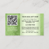 写真QRコードローカル小売り名刺 名刺 (裏面)