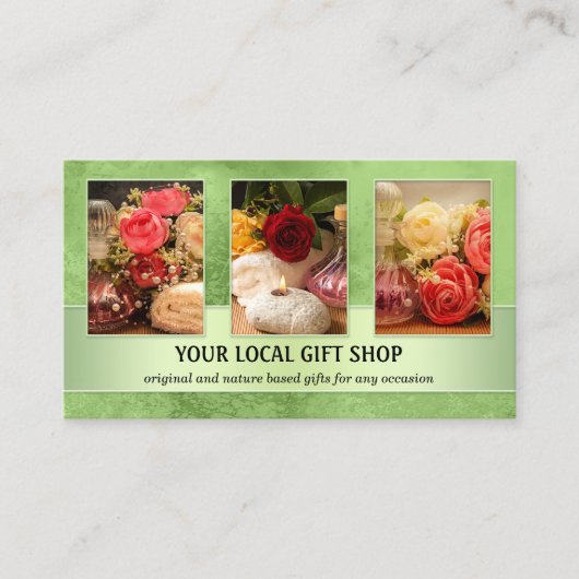 写真QRコードローカル小売り名刺 名刺 (正面)