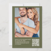 写真QRコードワイルドフラワーボタニカル庭園の結婚式 招待状 (裏面)