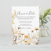 写真QRコードワイルドフラワー結婚ズ 招待状 (スタンド正面)