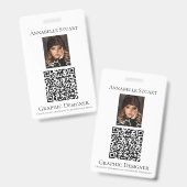 写真QRコード事業会社大 バッジ (正面＆裏面)